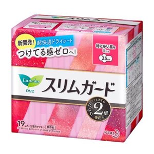ロリエ スリムガード 長時間しっかり昼用 羽つき 19コ入 25cm